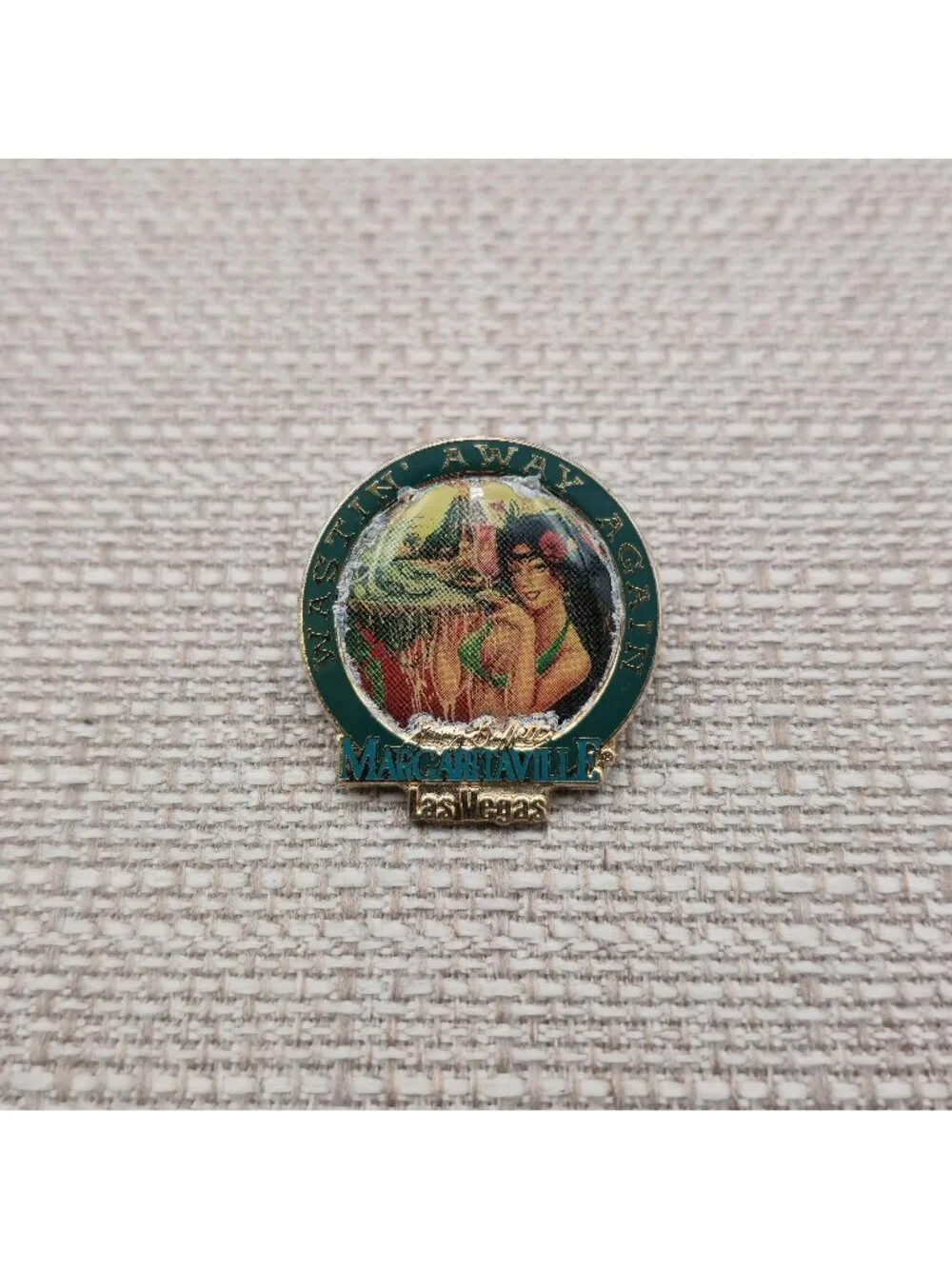 Jimmy Buffett Margaritaville Las Vegas Wastin Away Again Enamel Lapel Pin A8768